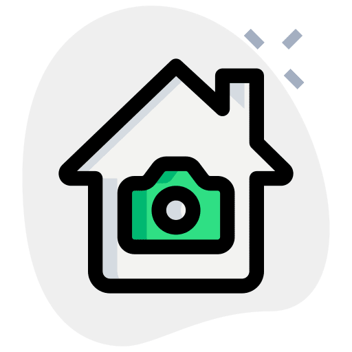 Camera digital house technology icon