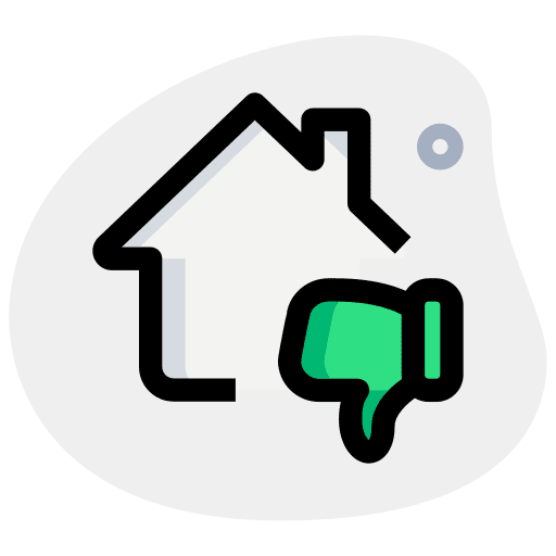 Dislike smart dislike house icon