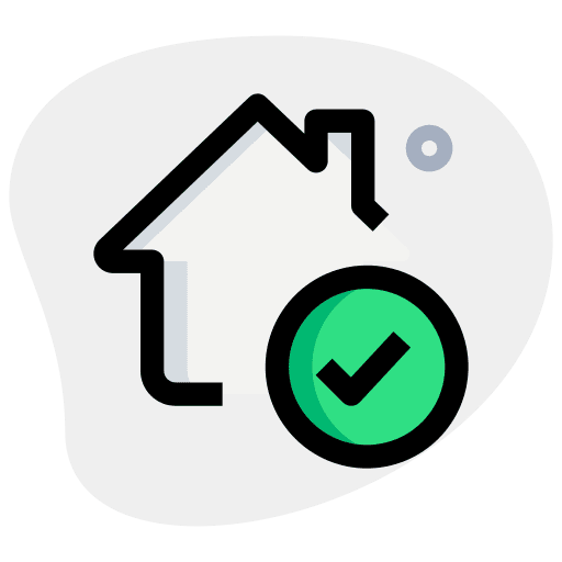 Verify home internet of things real estate icon