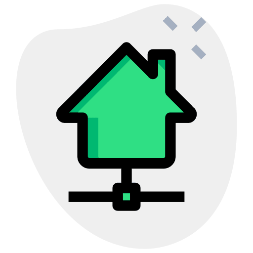 Connected electronic device internet of things home icon