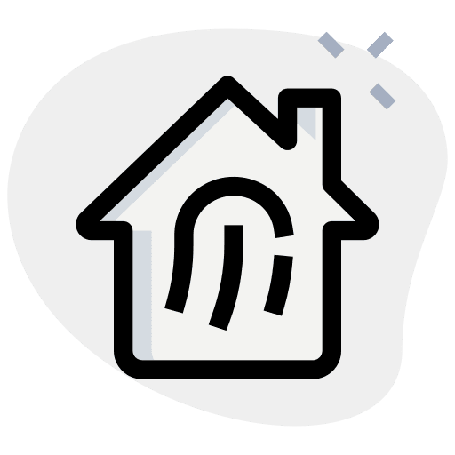 Fingerprint house internet of things home icon