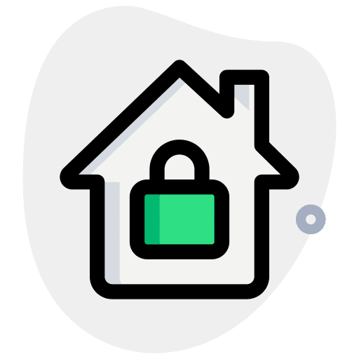Locked digital security internet of things icon