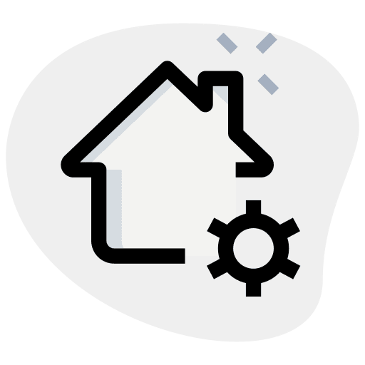 Settings house smart internet of things icon
