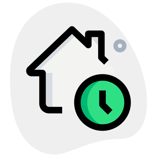 Timer smart home house icon