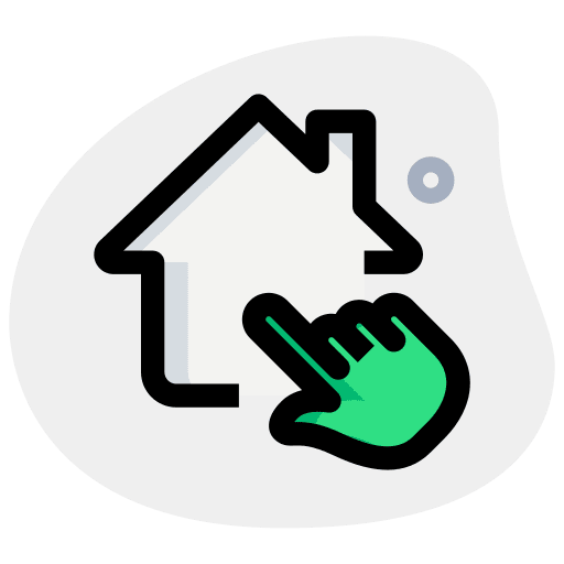Touch control electronic device ui house icon