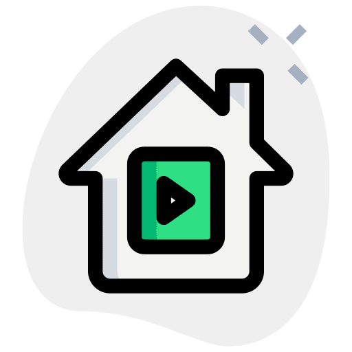 Video technology house electronic device icon