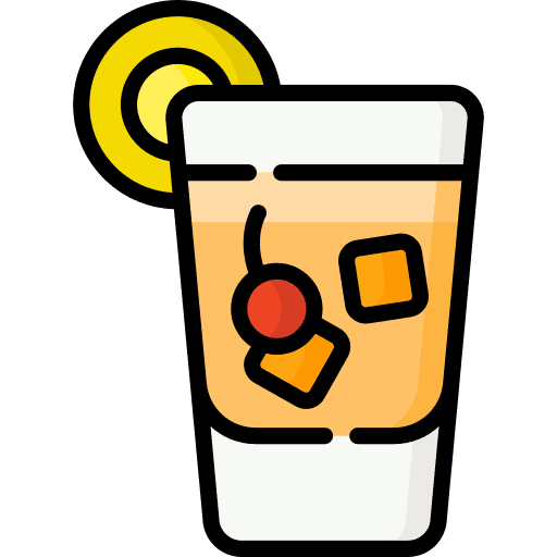 Amaretto sour party alcoholic drink food and restaurant icon