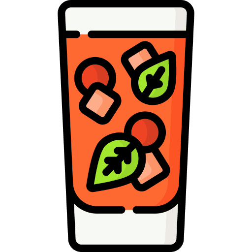 Raspberry mojito party cocktail alcoholic drink icon