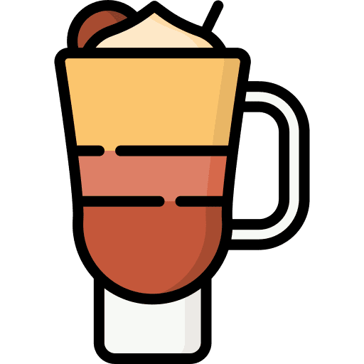 Irish coffee alcoholic drink beverage food and restaurant icon
