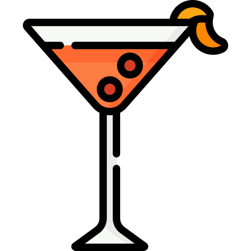 Manhattan party alcoholic drink cocktail icon