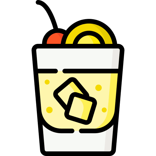 Whiskey sour cocktail beverage alcoholic drink icon