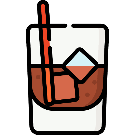 Black russian cocktail party beverage icon
