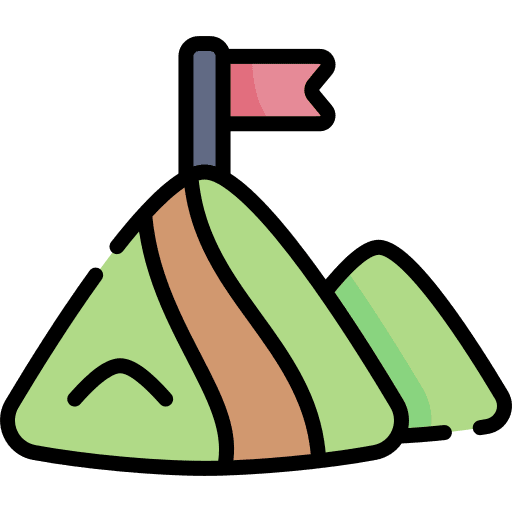Hiking outdoors sports and competition challenge icon