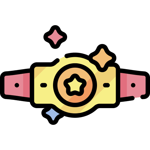 Champion belt trophy champion award icon