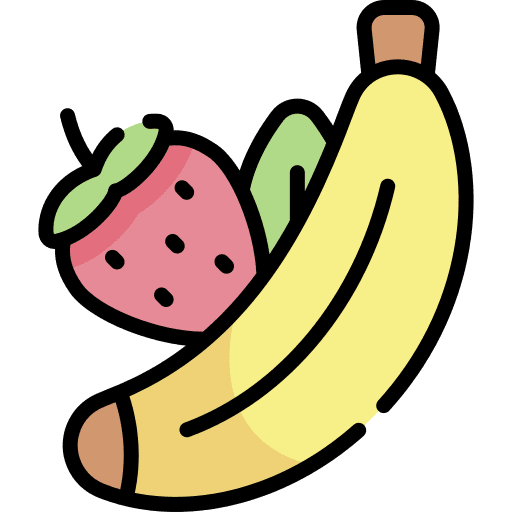 Fruit farm strawberry apple icon