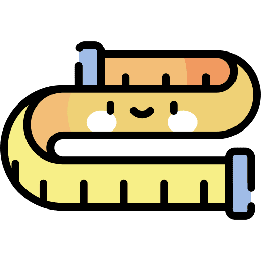 Measuring tape fashion metre tape measure icon