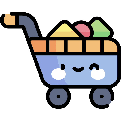 Supermarket groceries commerce and shopping donation icon