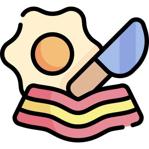 Breakfast bacon dish egg icon