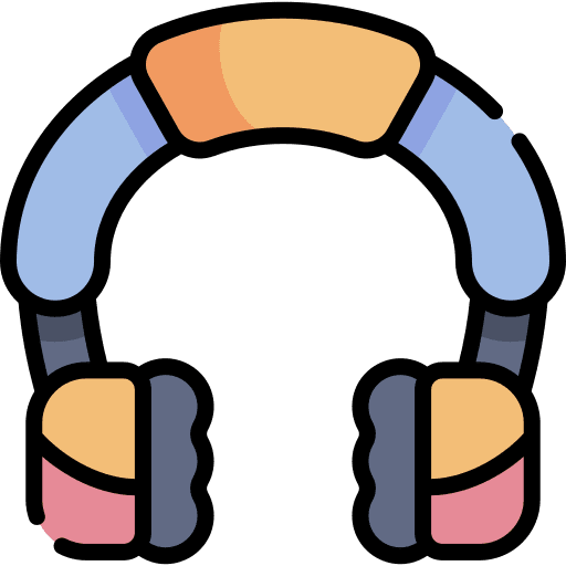 Headphone communications music and multimedia earphones icon