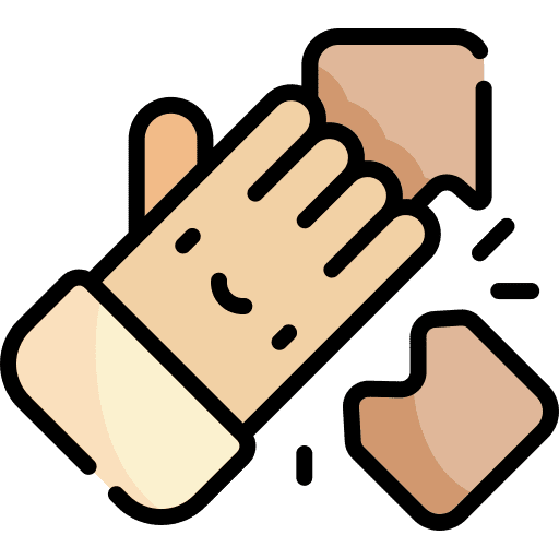 Karate karate punching wood icon