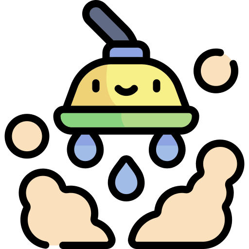 Shower furniture and household shower relax icon