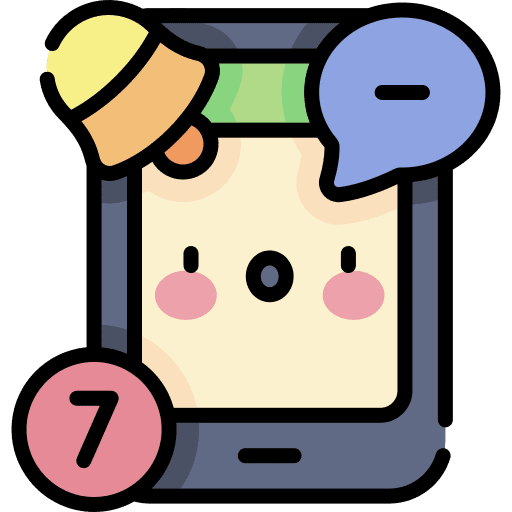 Smartphone alarm message communications icon