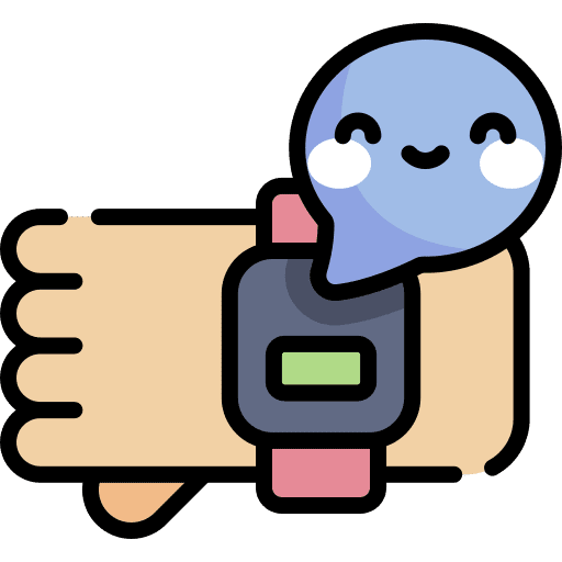 Smartwatch hand clock time icon