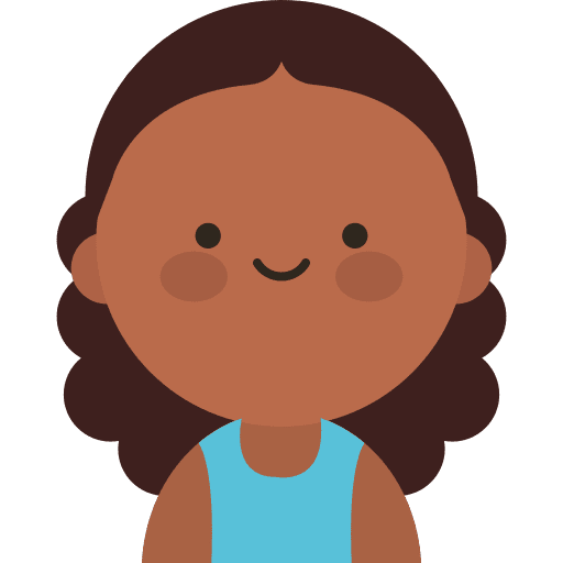 Girl person black woman character icon