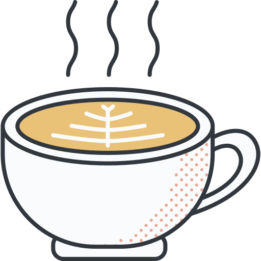 Coffee foam art food and restaurant icon