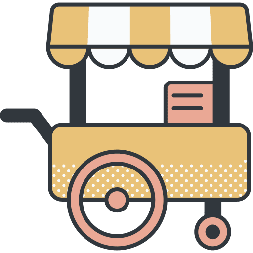Food cart shop food food stand icon