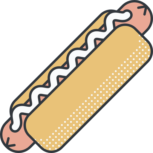 Hot dog meal sausage fast food icon