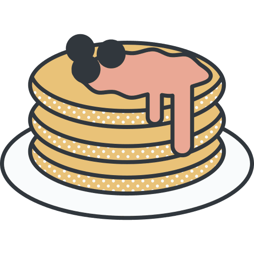 Pancakes pancake cake blueberries icon
