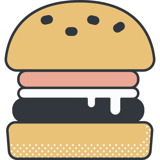 Burger sandwich beef food and restaurant icon