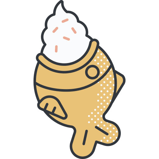 Taiyaki asian food food and restaurant ice cream cone icon