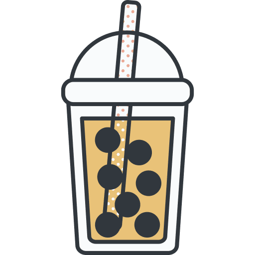 Bubble tea boba take away drink icon