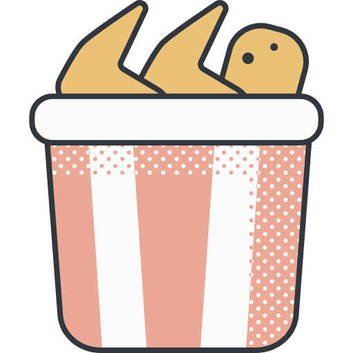 Chicken wings food and restaurant nutrition wings icon