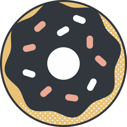 Donut doughnut food and restaurant baker icon