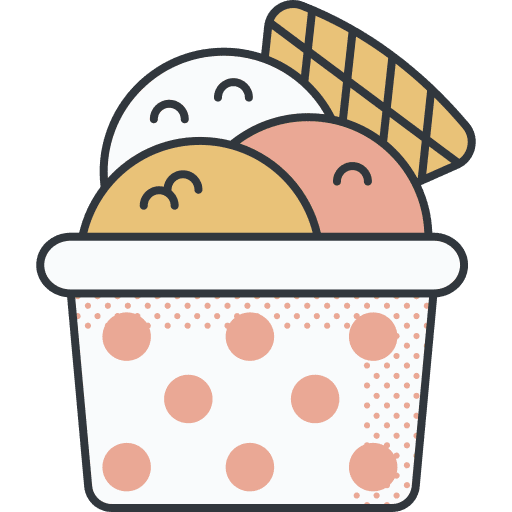 Ice cream cup summer dessert ice cream cup icon