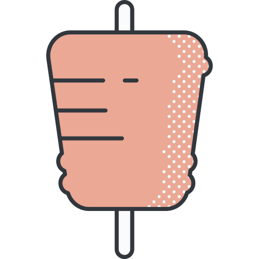 Kebab doner kebab meat meal icon
