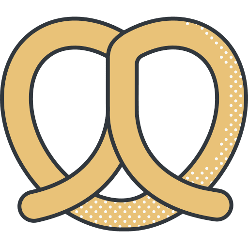 Pretzel nature pastry sweet icon