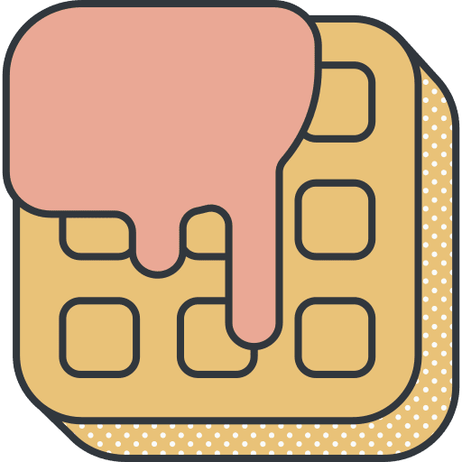 Waffle butter waffle bakery icon