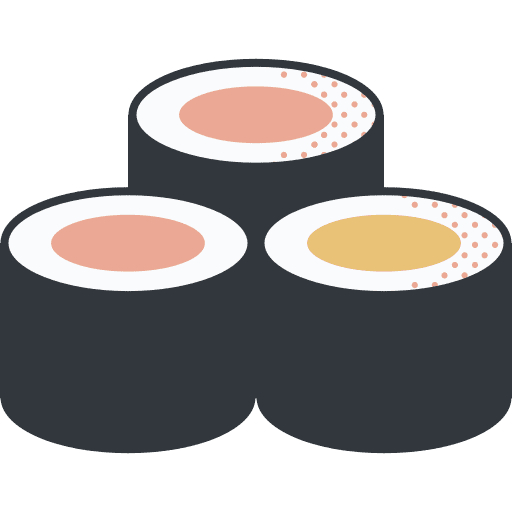 Maki fish japanese food sushi icon