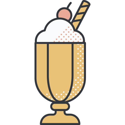 Milkshake frappe cold drink cream icon