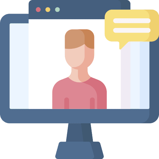 Online class learning speech bubble elearning icon
