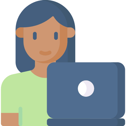 Online learning online elearning woman icon