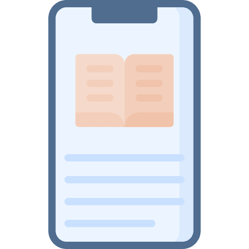 Smartphone elearning smartphone educational book icon