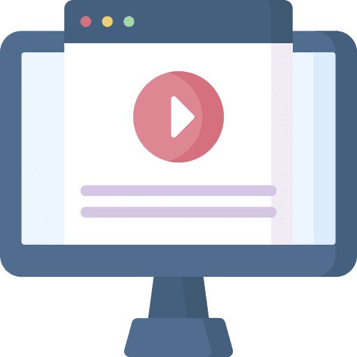 Video player electronics video player elearning icon