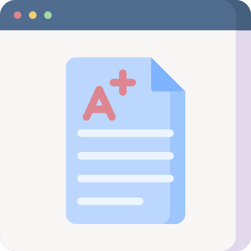 Exam examination test grades icon