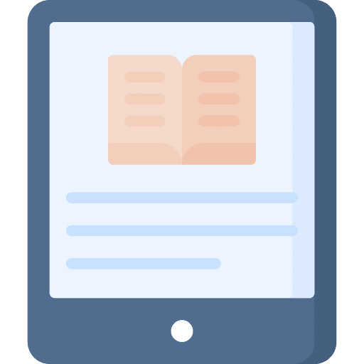 Tablet tablet agenda learning icon