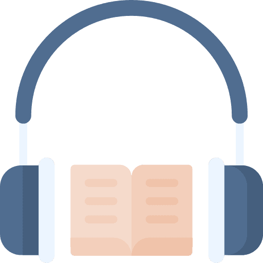 Audio book study elearning learning icon
